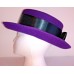 CHURCH DRESS HAT s Fedora Purple With Black Band One Size 100% Wool Felt   eb-75881789